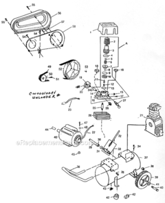 Page A Diagram and Parts List for HL7010  Campbell Hausfeld Compressor